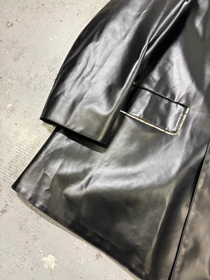 SS2023 Maison Margiela Coated Black Trench Jacket RmRiSAm 7