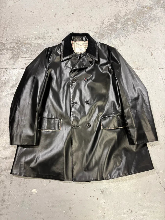 SS2023 Maison Margiela Coated Black Trench Jacket RmRiSAm 0