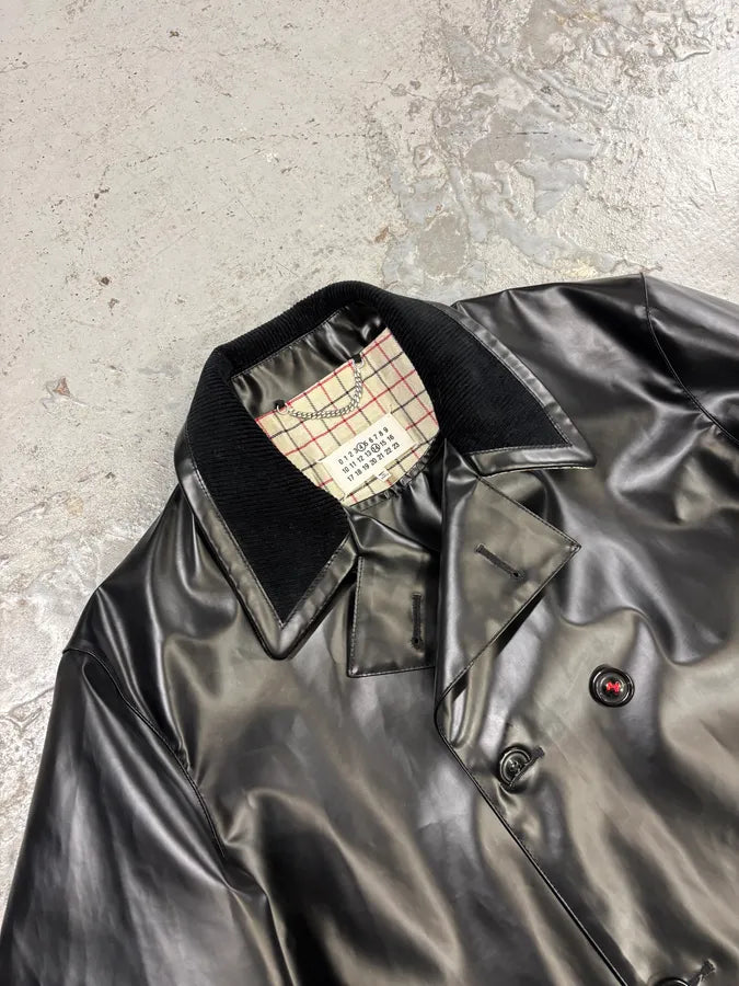 SS2023 Maison Margiela Coated Black Trench Jacket RmRiSAm 4