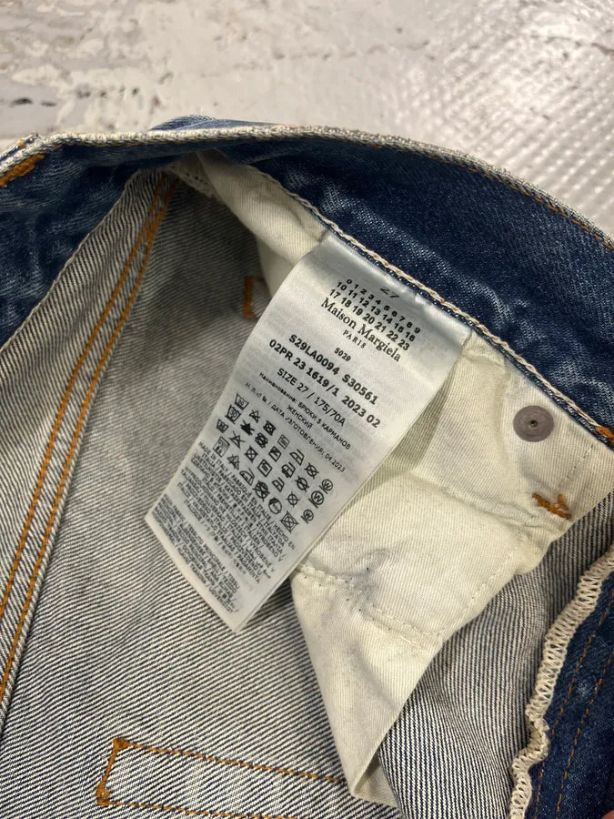 AW2023 Maison Margiela Blue Signature Denim Jeans kokWyLv 11