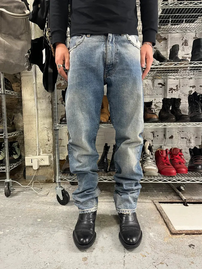 AW2023 Maison Margiela Blue Signature Denim Jeans kokWyLv 2