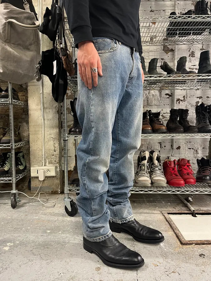 AW2023 Maison Margiela Blue Signature Denim Jeans kokWyLv 3
