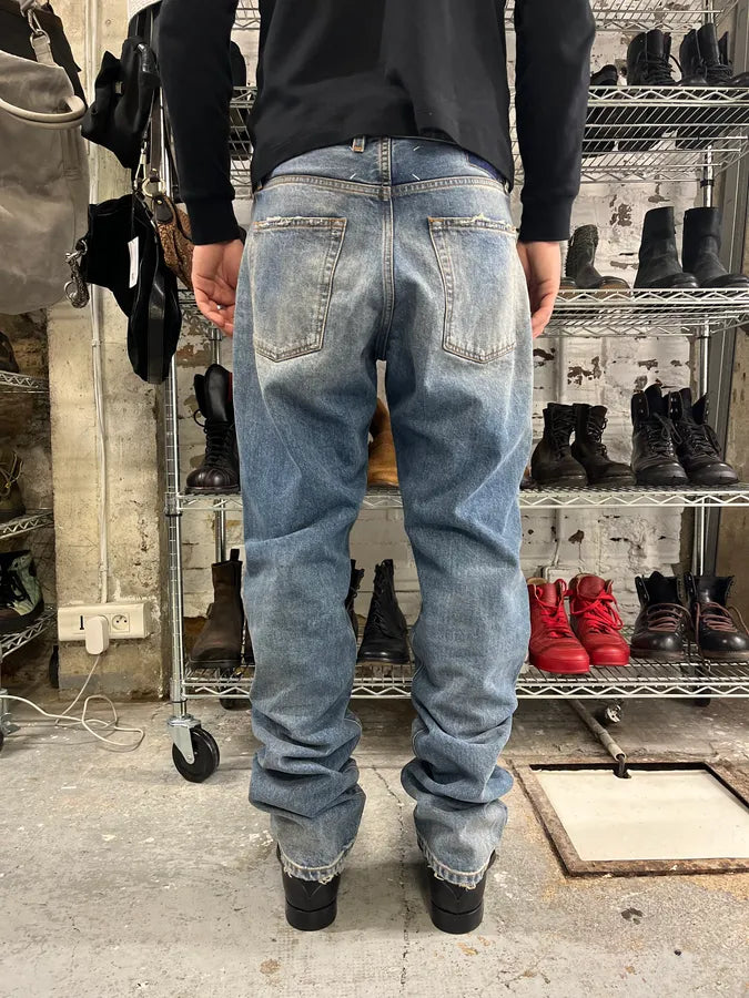 AW2023 Maison Margiela Blue Signature Denim Jeans kokWyLv 4