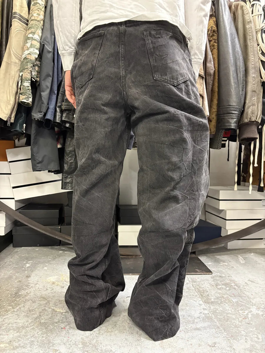 AW2023 Maison Margiela Creased Grey Baggy Denim Jeans kAZHDHW 2