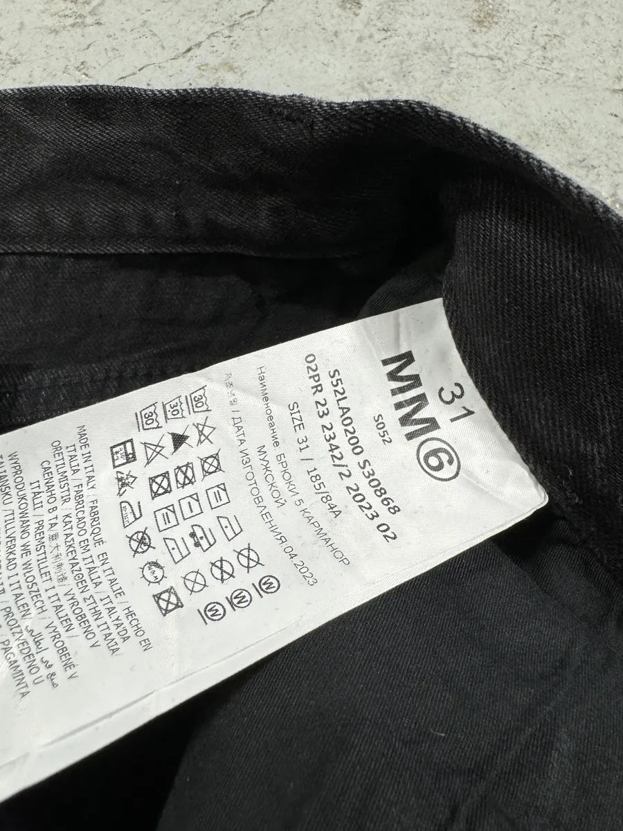 AW2023 Maison Margiela Creased Grey Baggy Denim Jeans kAZHDHW 9