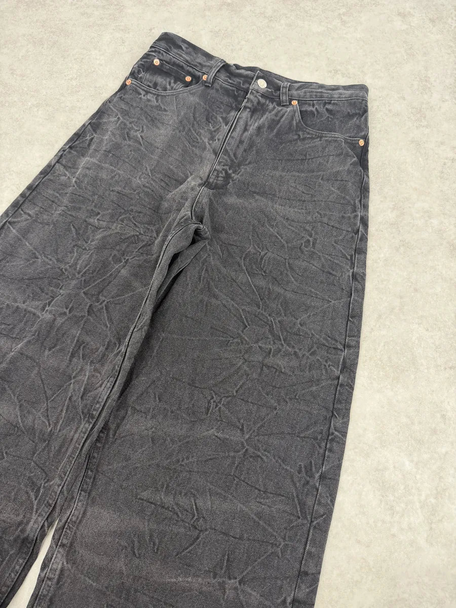 AW2023 Maison Margiela Grey Extra Large Faded Denim Jeans Cxppura 9