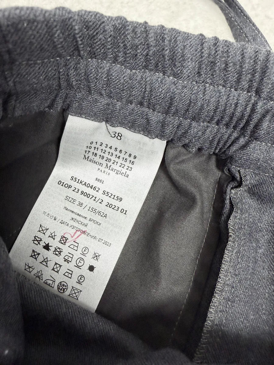AW2023 Maison Margiela Grey Tailored Pants HjcLnyX 7
