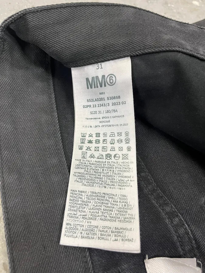 AW2023 Maison Margiela MM6 Faded Black Jeans (M) YyneQpr 10