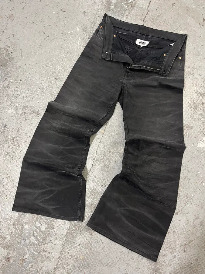 AW2023 Maison Margiela MM6 Faded Black Jeans (M) YyneQpr 5