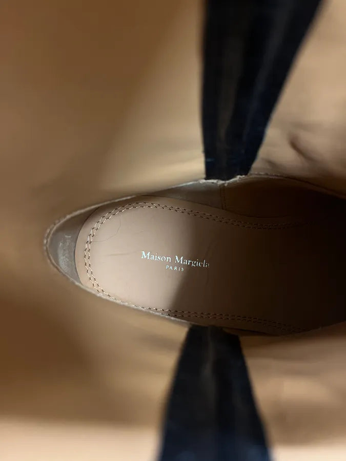 AW2023 Maison Margiela Pure Black Leather Boots SAFePKn 7