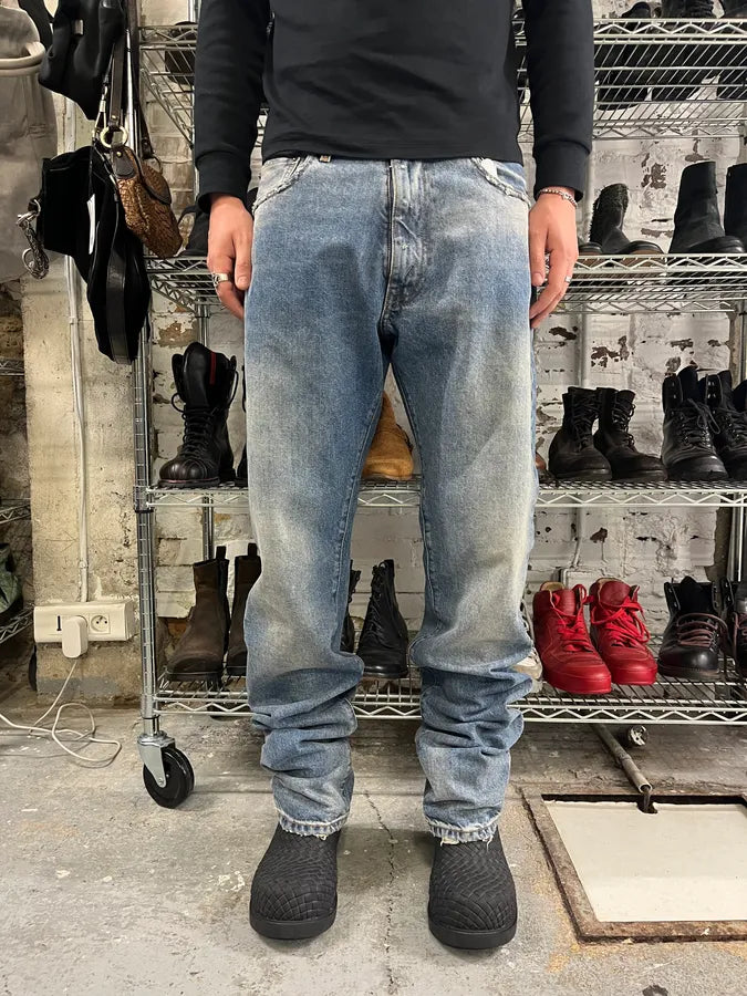 AW2023 Maison Margiela Signature Faded Blue Denim Jeans wIVkQbQ 0