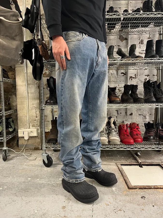 AW2023 Maison Margiela Signature Faded Blue Denim Jeans wIVkQbQ 2