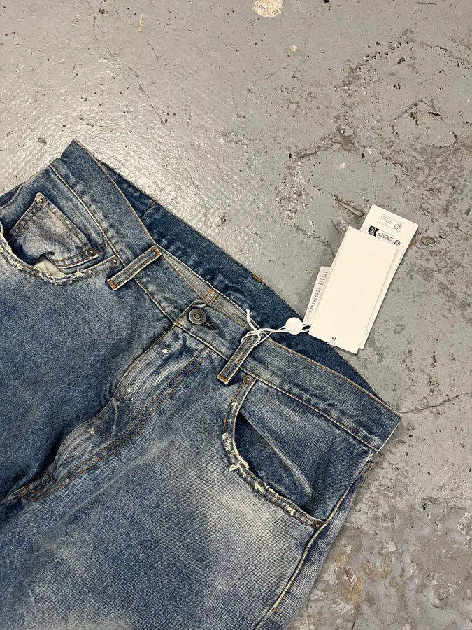 AW2023 Maison Margiela Signature Faded Blue Denim Jeans wIVkQbQ 4