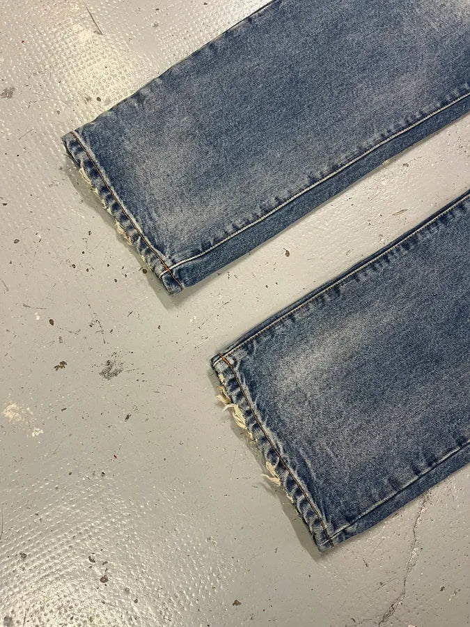 AW2023 Maison Margiela Signature Faded Blue Denim Jeans wIVkQbQ 5