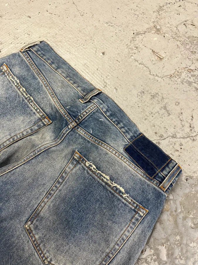 AW2023 Maison Margiela Signature Faded Blue Denim Jeans wIVkQbQ 7