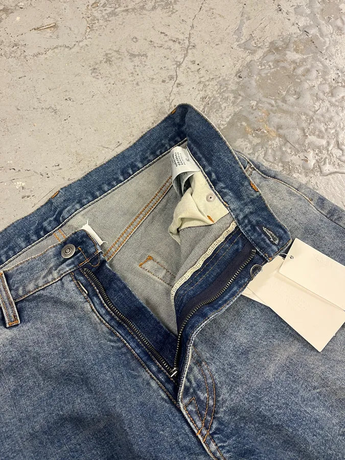 AW2023 Maison Margiela Signature Faded Blue Denim Jeans wIVkQbQ 8