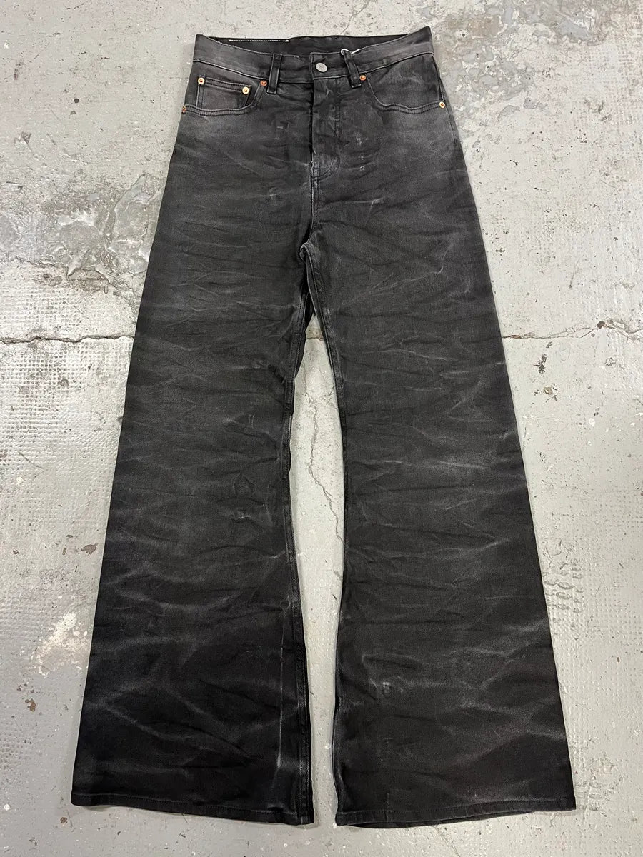 AW2023 Margiela MM6 Black Washed Bootcut Jean (S) qTzIGLX 0