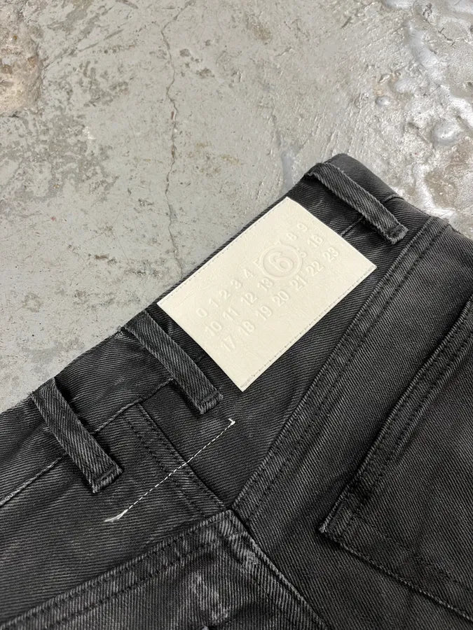 AW2023 Margiela MM6 Black Washed Bootcut Jean (S) qTzIGLX 10