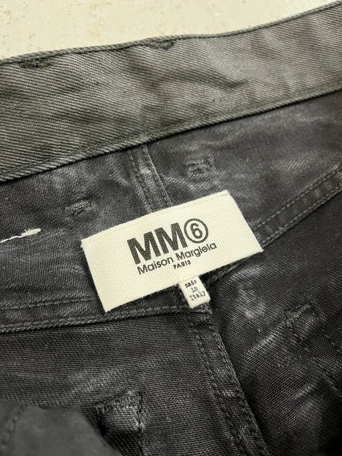 AW2023 Margiela MM6 Black Washed Bootcut Jean (S) qTzIGLX 11