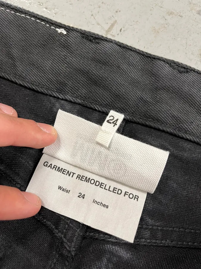 AW2023 Margiela MM6 Black Washed Bootcut Jean (S) qTzIGLX 12