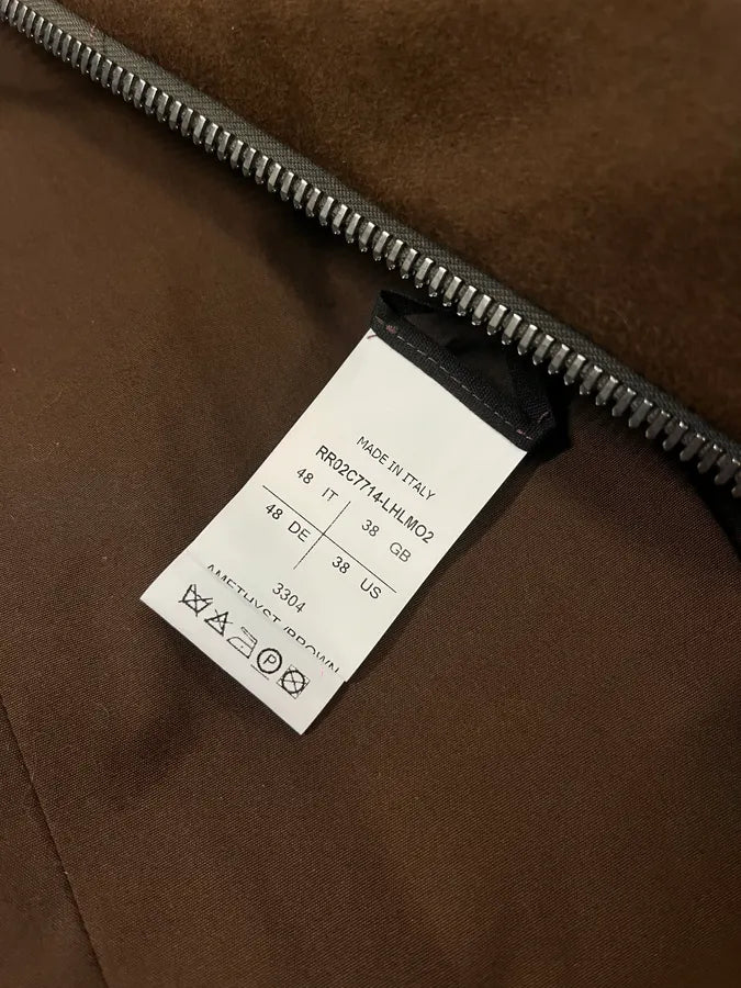 AW2023 Rick Owens Brown & Pony Hair Vest Jacket FqrwJAG 9