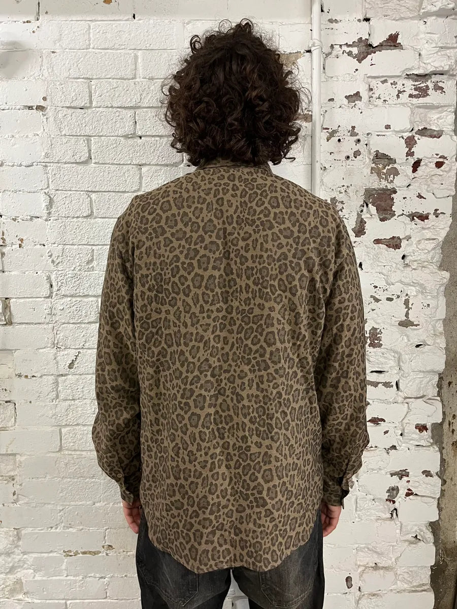 AW2024 Cavalli Leopard Print Brown Shirt PAHAoAN 1
