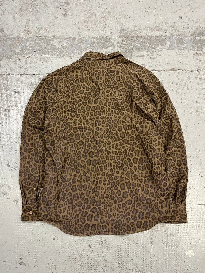 AW2024 Cavalli Leopard Print Brown Shirt PAHAoAN 4