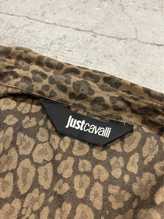 AW2024 Cavalli Leopard Print Brown Shirt PAHAoAN 8