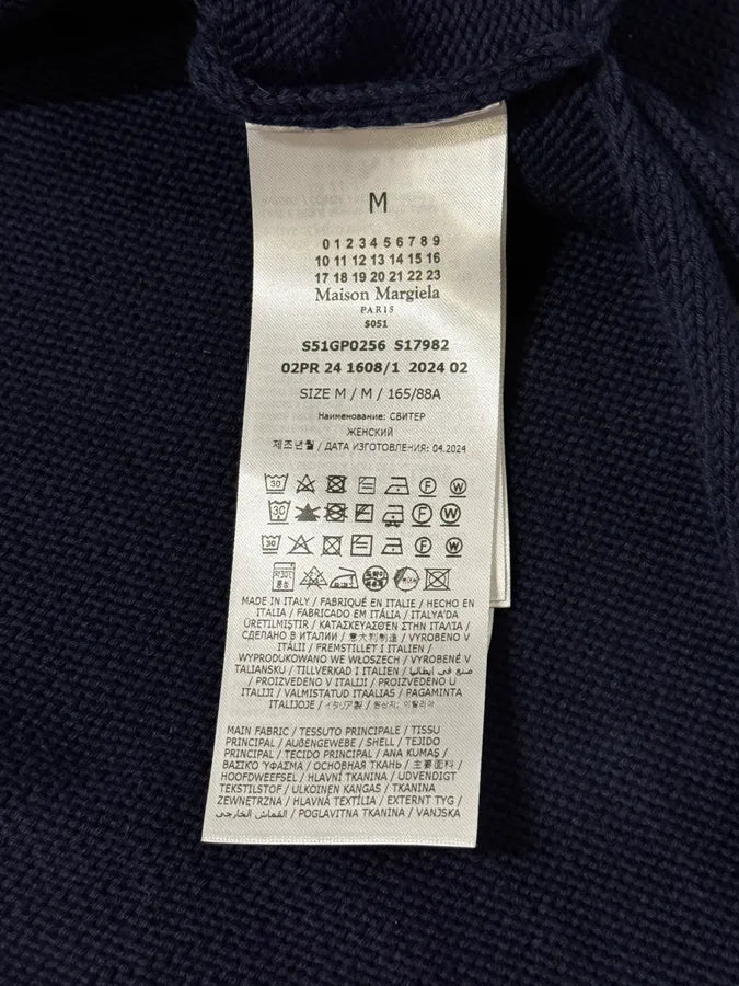 AW2024 Maison Margiela Blue Distressed Sweater naMjGPK 9
