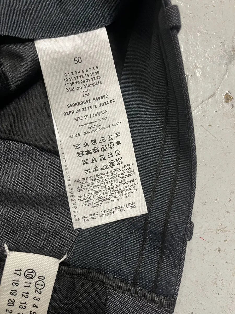 AW2024 Maison Margiela Grey Signature Tailored Pants JNwRKii 9
