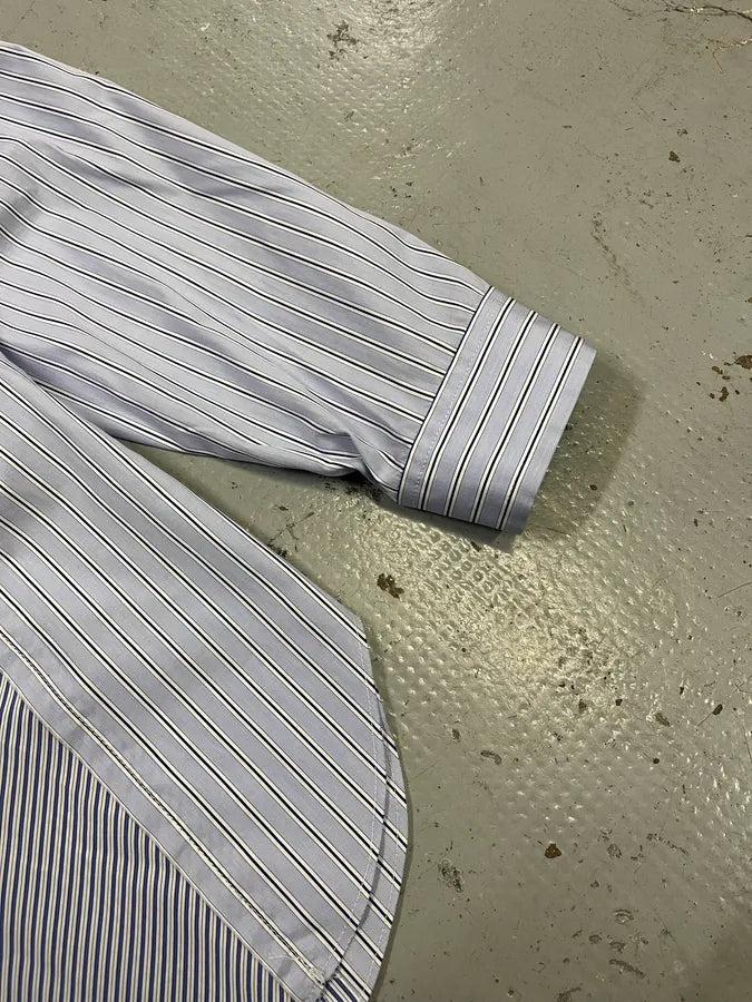 AW2024 Margiela Signature Panel Striped Classy Blue Shirt gAFYWAt 4