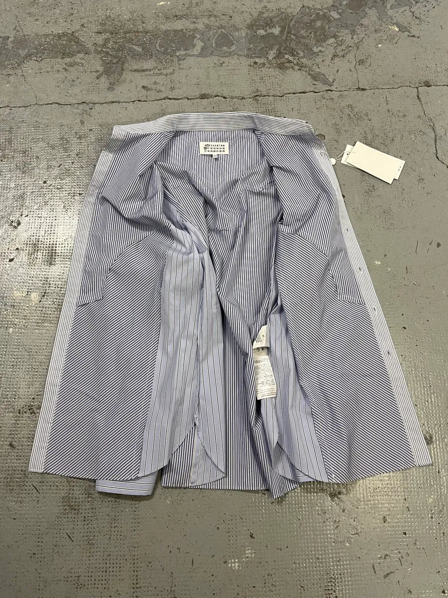 AW2024 Margiela Signature Panel Striped Classy Blue Shirt gAFYWAt 9