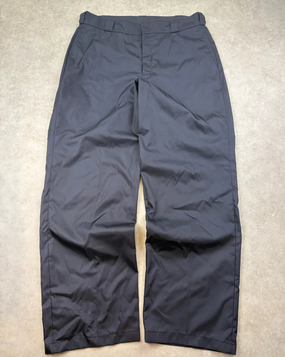 AW2022 Prada Signature Navy Nylon Trousers Pants adqWgXh 0