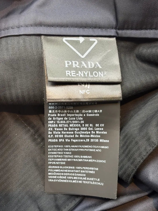 AW2022 Prada Signature Navy Nylon Trousers Pants adqWgXh 10