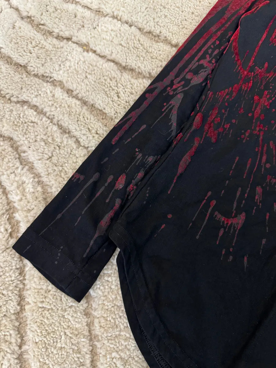 AW1998 Jean Paul Gaultier Blood Drip Vampire Velvet Shirt iYkKxZp 3