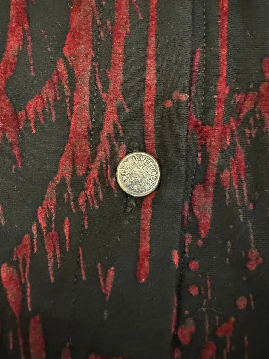 AW1998 Jean Paul Gaultier Blood Drip Vampire Velvet Shirt iYkKxZp 4