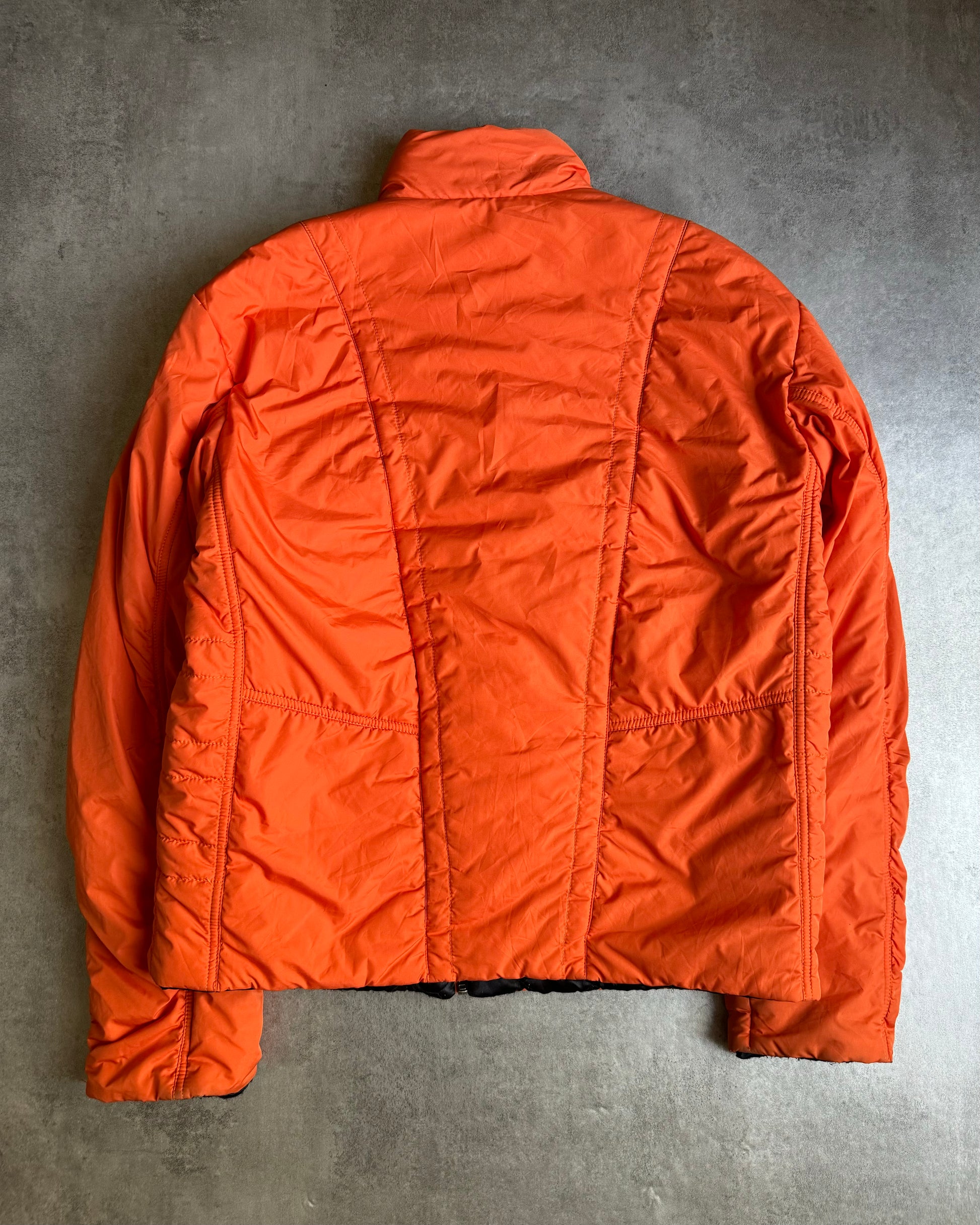 2000s Dolce & Gabbana Astro Orange Puffer Futuristic Jacket  (M) - 2