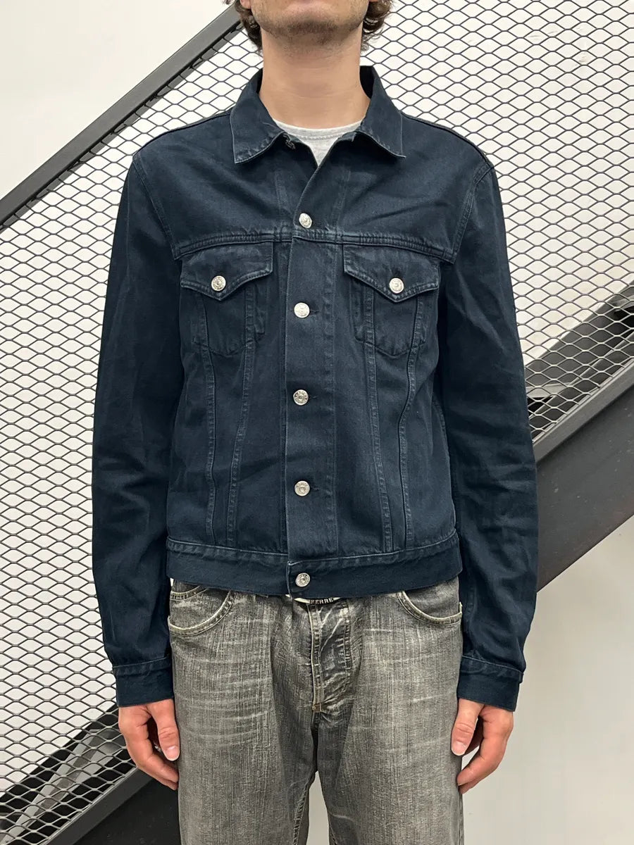 SS2016 Acne Studios Black Denim Trucker Button Front Denim Jacket aykeisGz 1