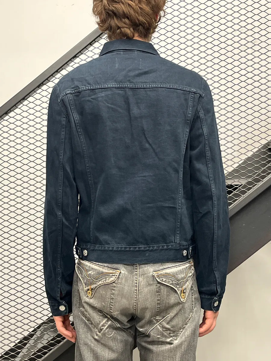 SS2016 Acne Studios Black Denim Trucker Button Front Denim Jacket aykeisGz 2