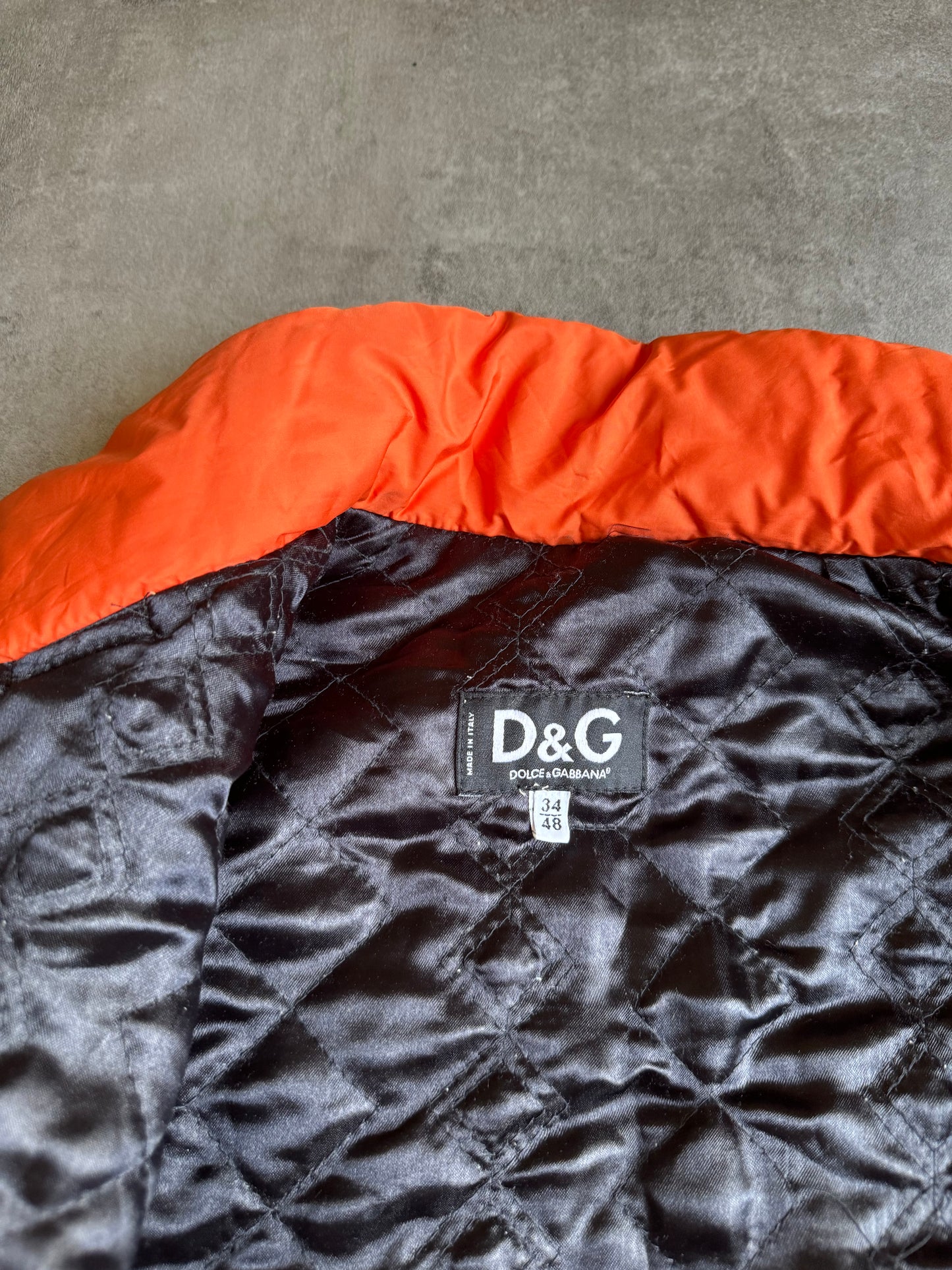 2000s Dolce & Gabbana Astro Orange Puffer Futuristic Jacket  (M) - 6