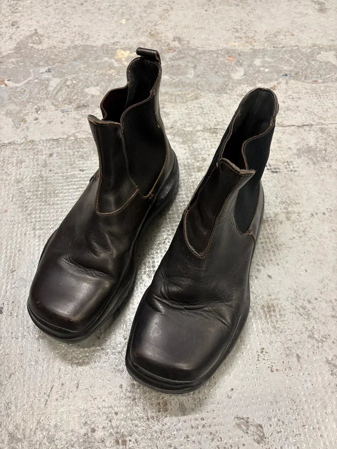 FW1999 Prada Brown Leather Vibram Boots aktytNG 2