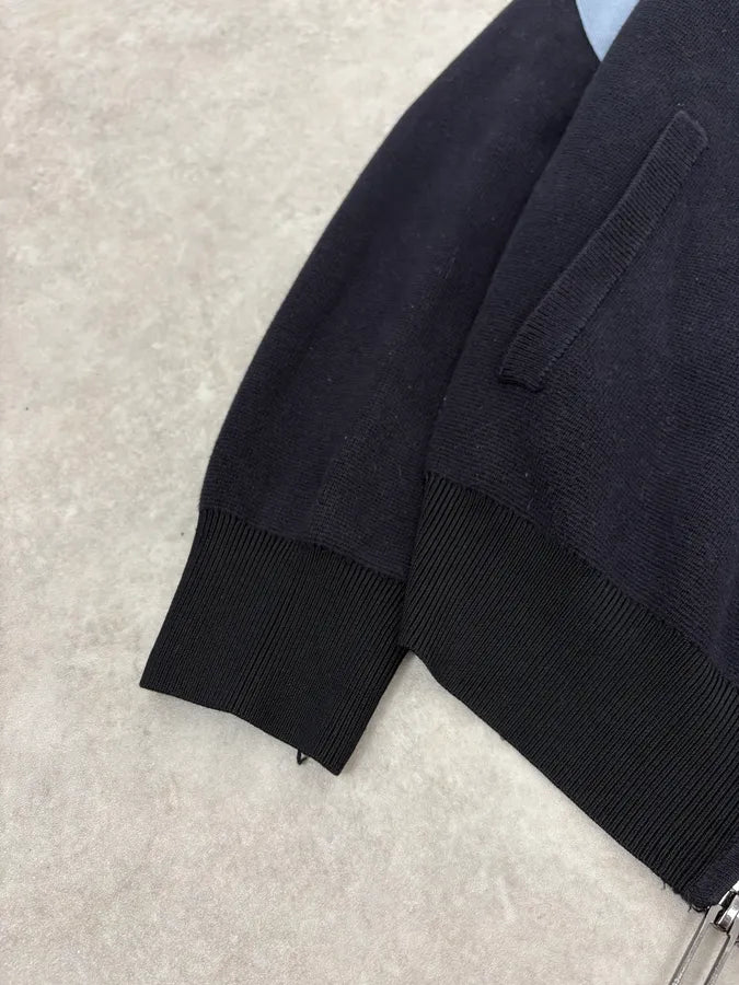 AW2019 Emporio Armani Navy Slim Zip-up Sweater FEcFanM 7