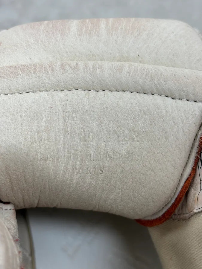 Maison Margiela Red Orange Suede High Leather Sneakers ODsOpZg 8