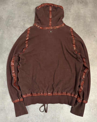 Isaac Sellam ZippyHood Bordeaux Artisanal Sweater (L) - 2