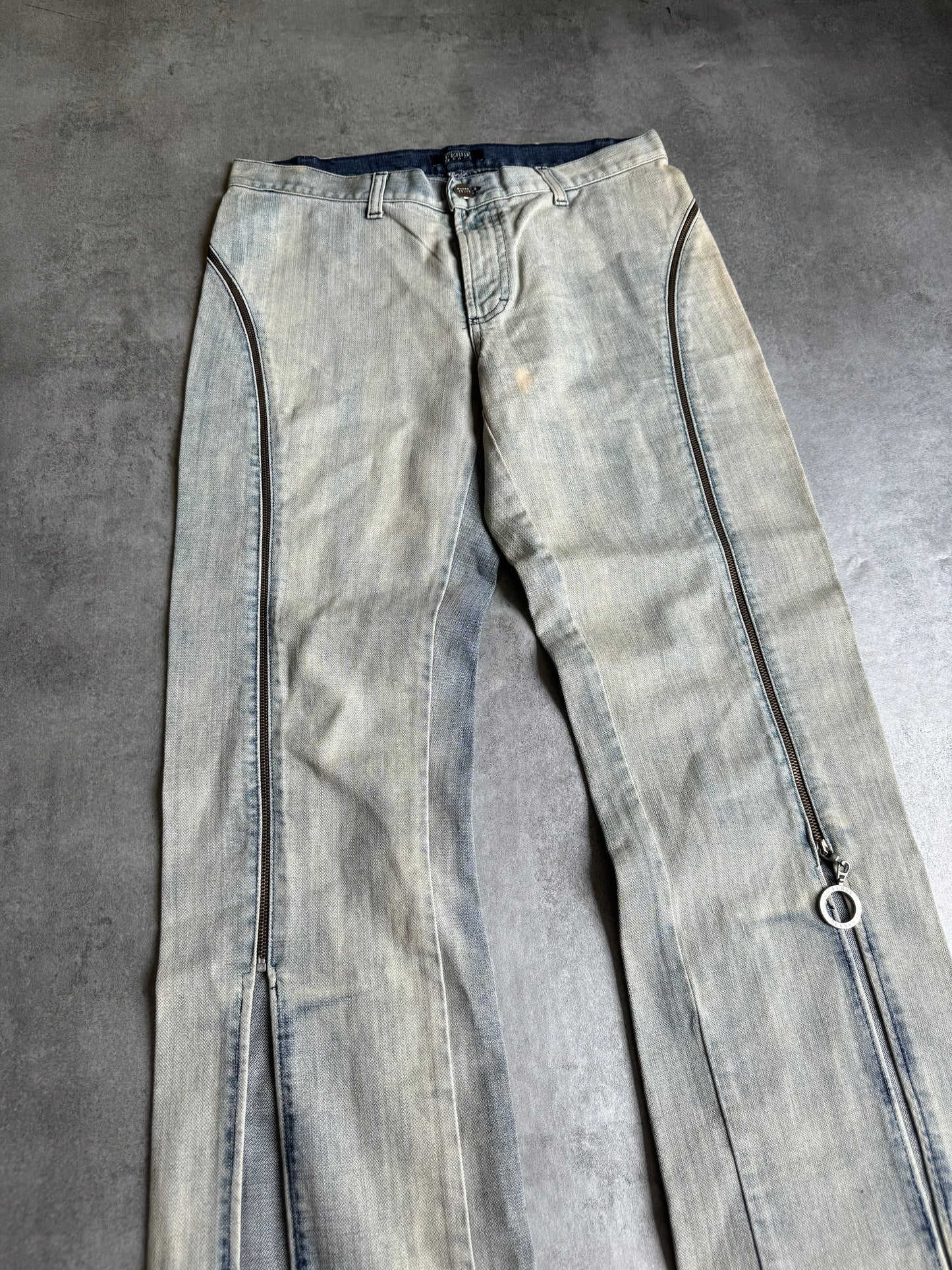 2000s Gianfranco Ferré Full Zip Denim Jeans (S) - 7