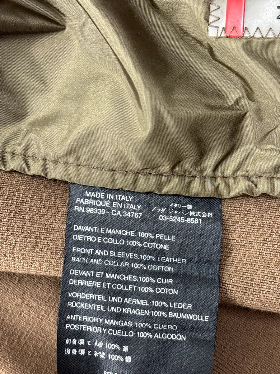 2000s Prada Brown Utility Pocket Hybrid Bomber Suede Leather Jacket bFhgonnB 12