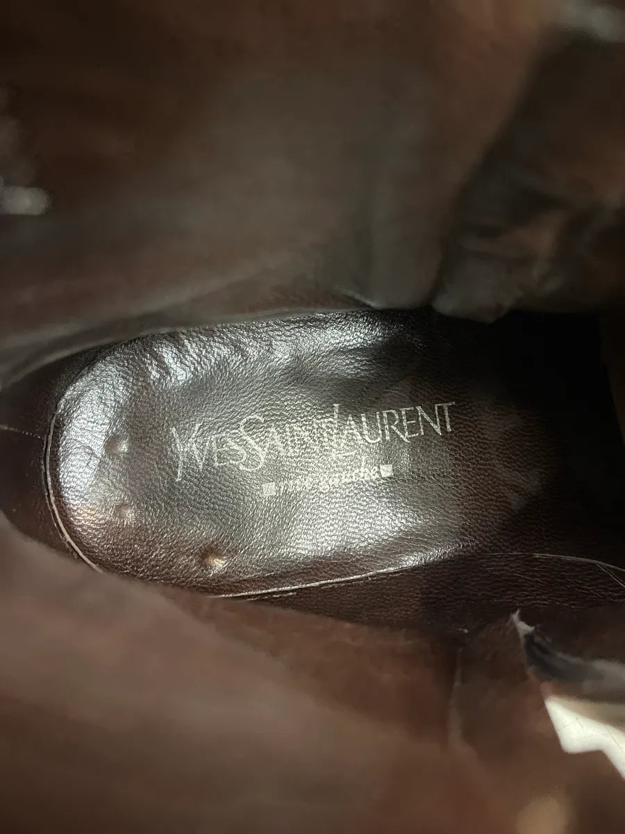 2000s Yves Saint Laurent Side-Zip Camel Leather Boots bKfprybX 10