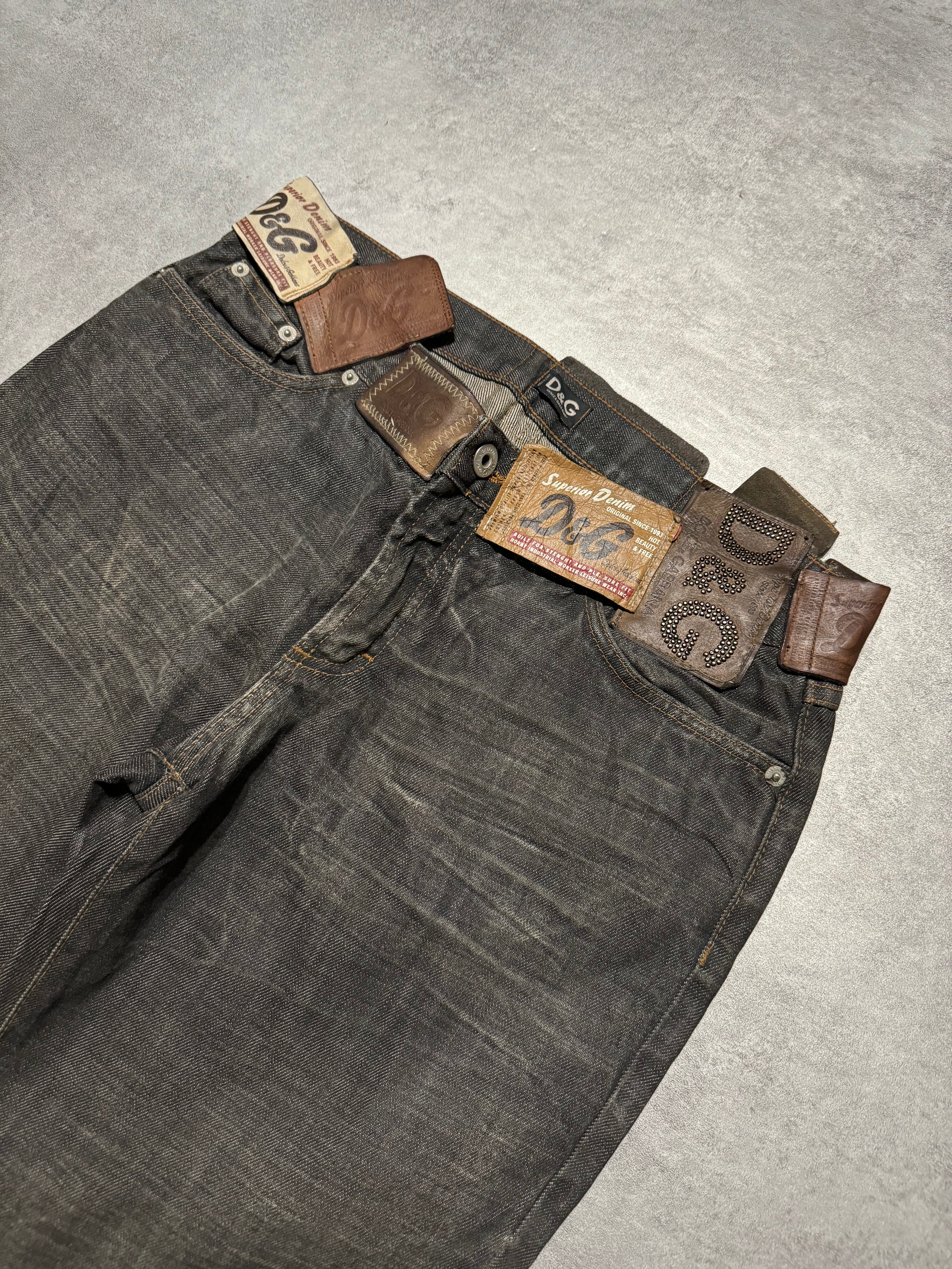 AW2003 Dolce & Gabbana 10 Tags Denim Raw Grey Jeans (M) - 7