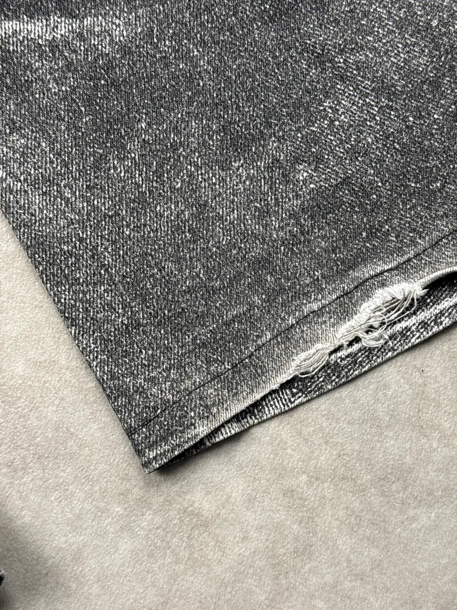 2000s Cavalli Grey White Acid Wash Bootcut Pants bOoSBUsx 8