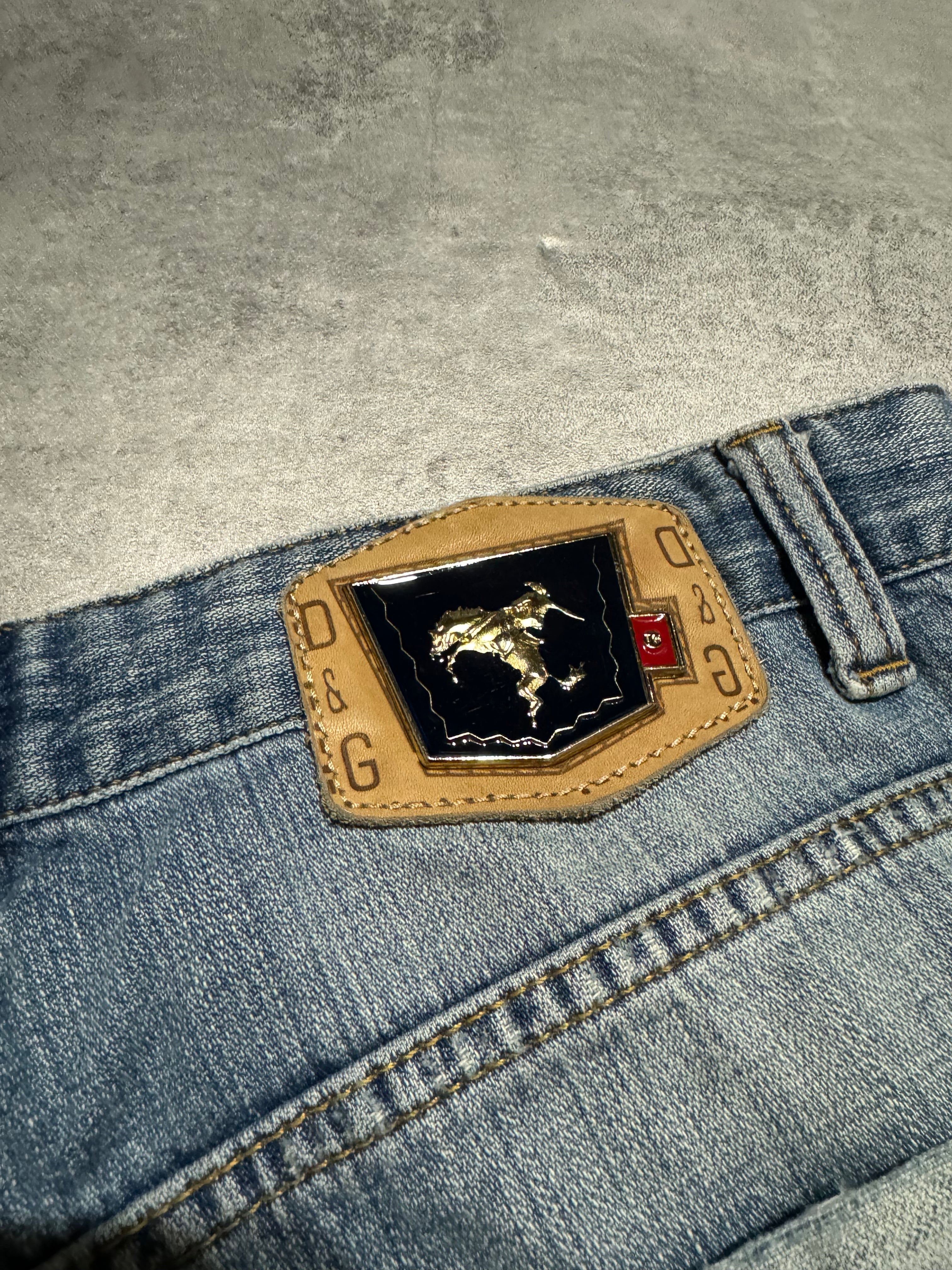 SS2006 Dolce & Gabbana Blue Distressed Denim Jeans  (L) - 3